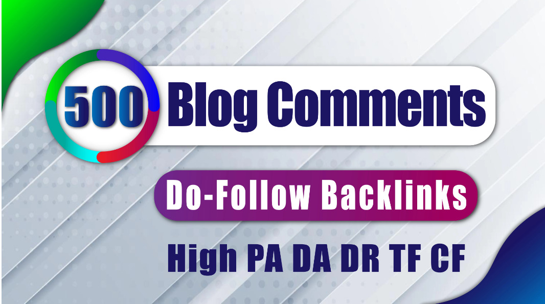 I will do 500 blog comment high da contextual SEO backlinks dofollow