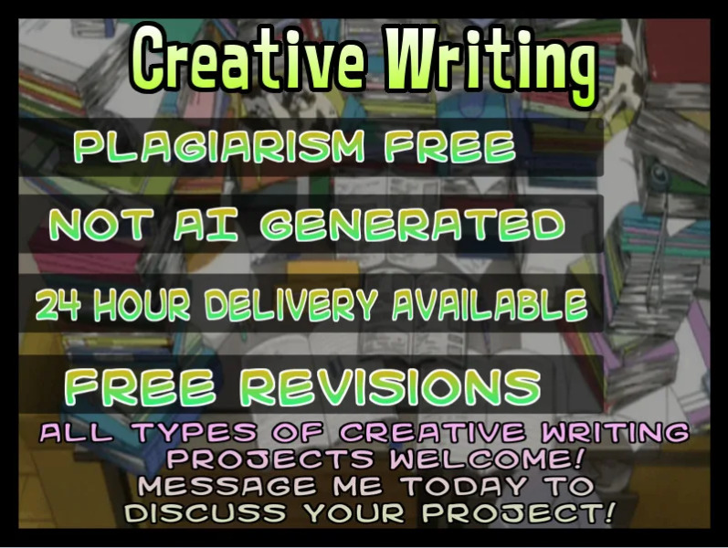 I will do creative writing, content writing, articles, and other creative work