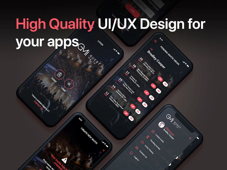 I will design mobile app ui or website ui