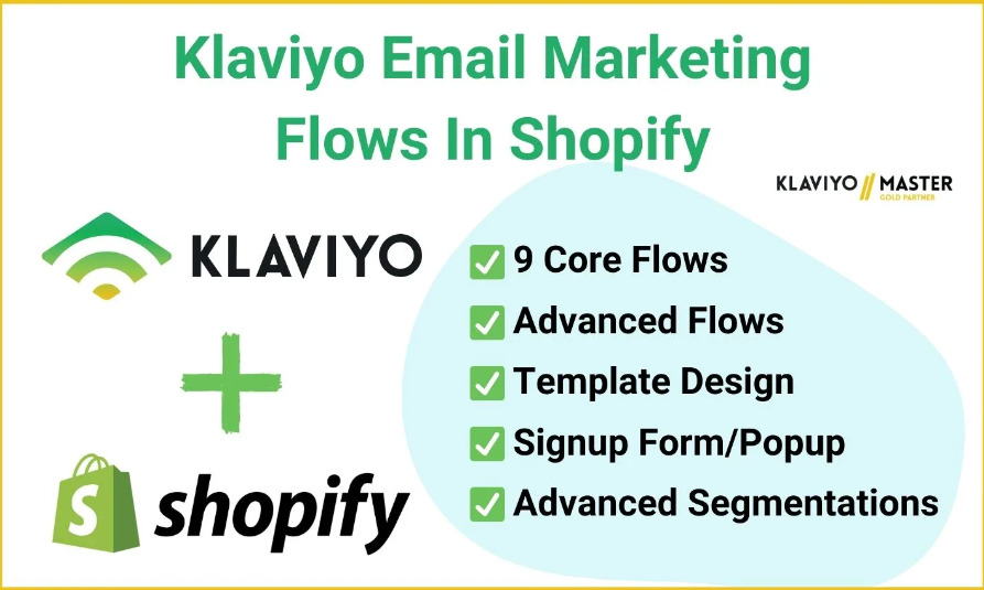 I will setup advanced klaviyo email marketing flows in shopify