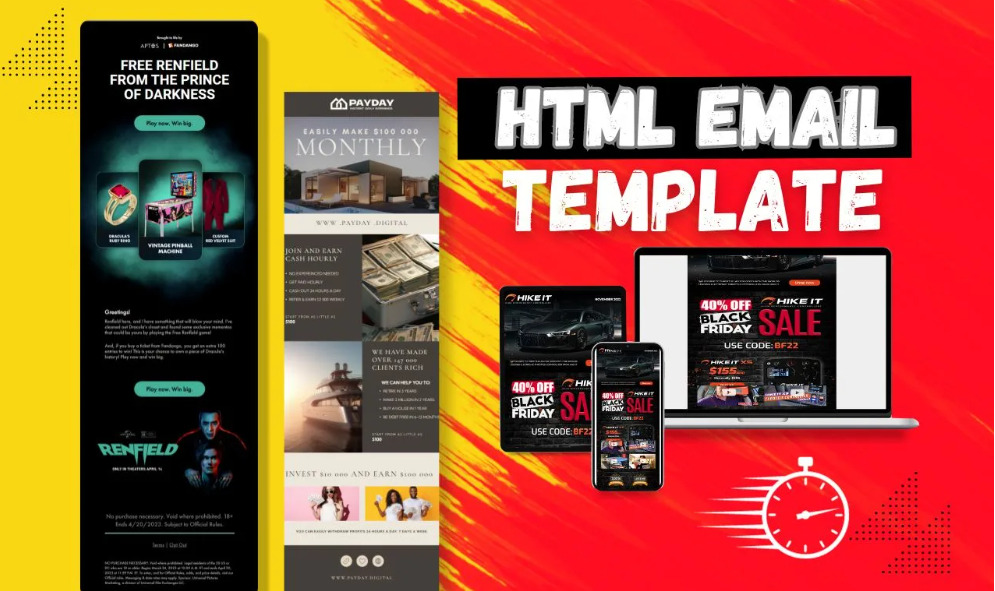 I will convert figma, pdf, PSD, xd into HTML email template