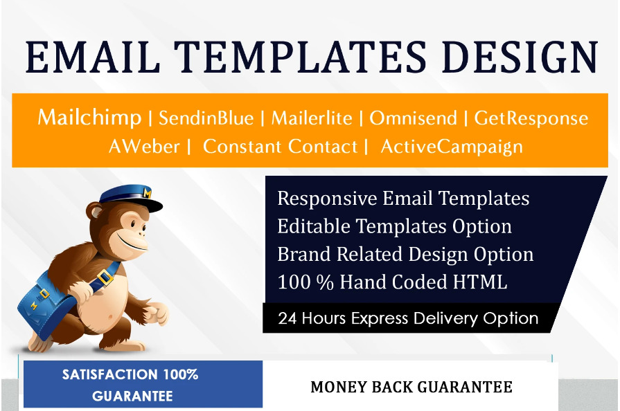 I will setup your mailchimp email template or newsletters