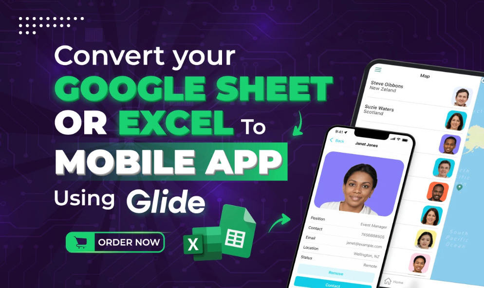 I will convert your google sheet or excel to mobile app using glide