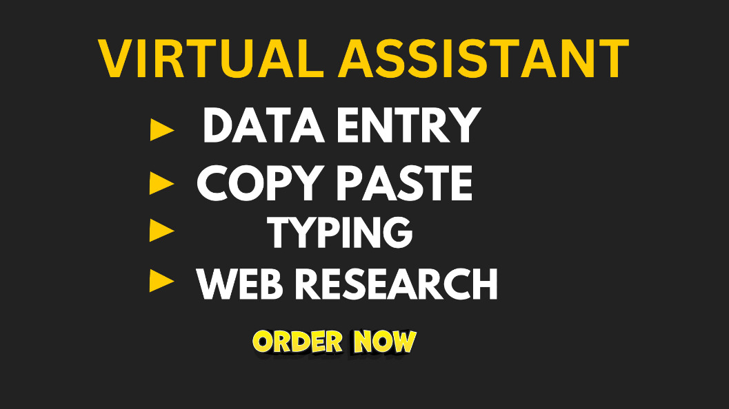 I will do fast data entry and admin support work