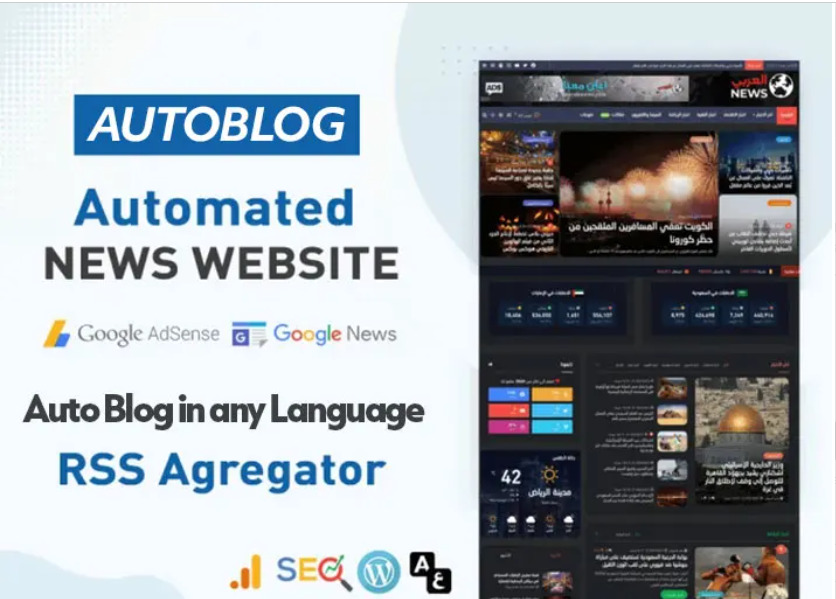 I will create automated news website autoblog, auto news RSS aggregator