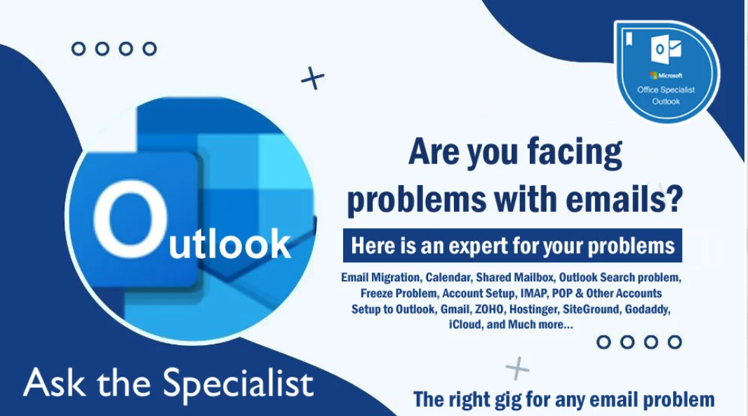 I will fix your microsoft outlook 365 email issues quickly