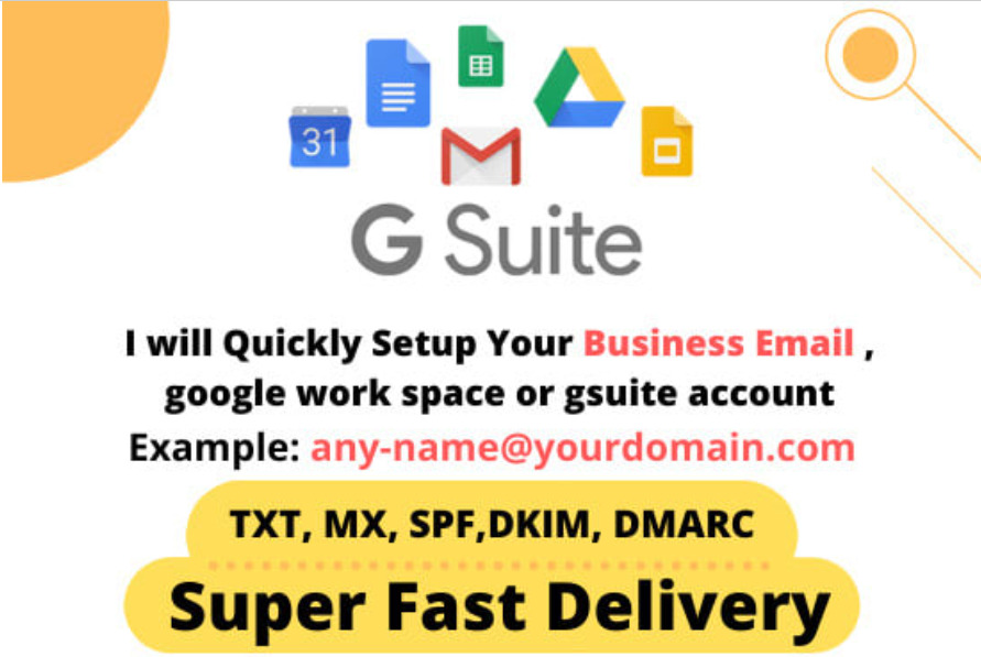 I will setup and create g suite, google workspace business email in 1 hour