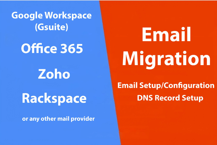 I will setup and migrate emails to gsuite, workspace, office 365, zoho or cpanel