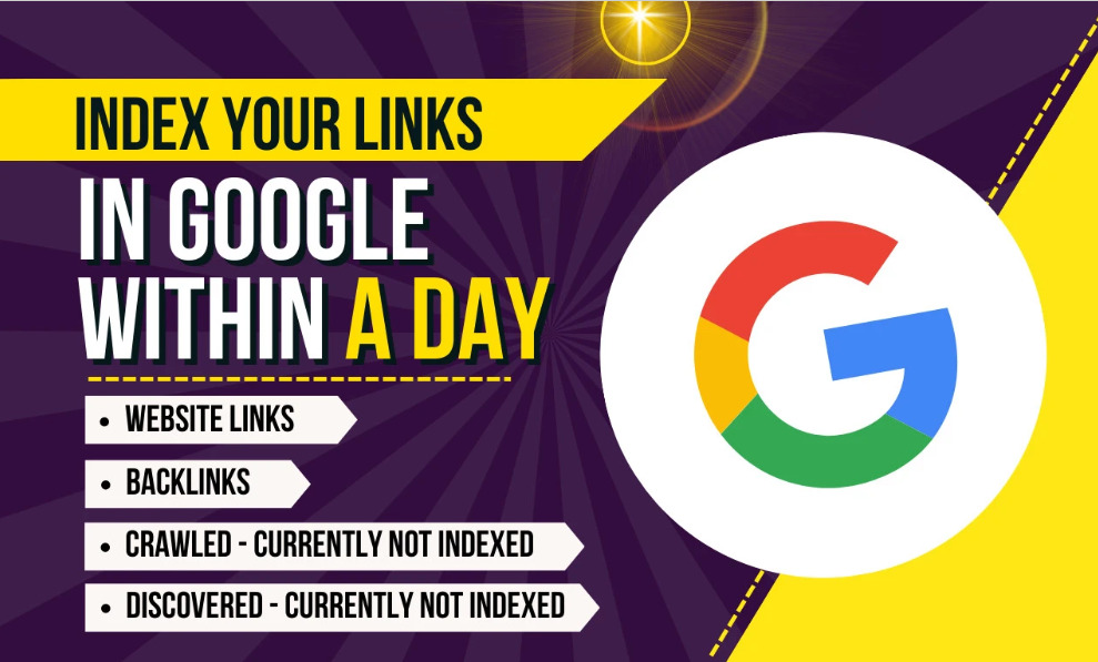 I will index your website and backlinks in google within a day