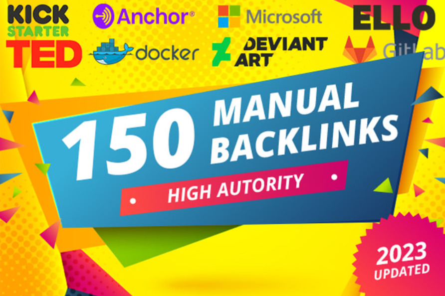 I will 150 SEO profile backlinks with high da authority white hat manual link building