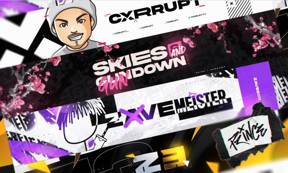 I will design a custom youtube banner and twitter header