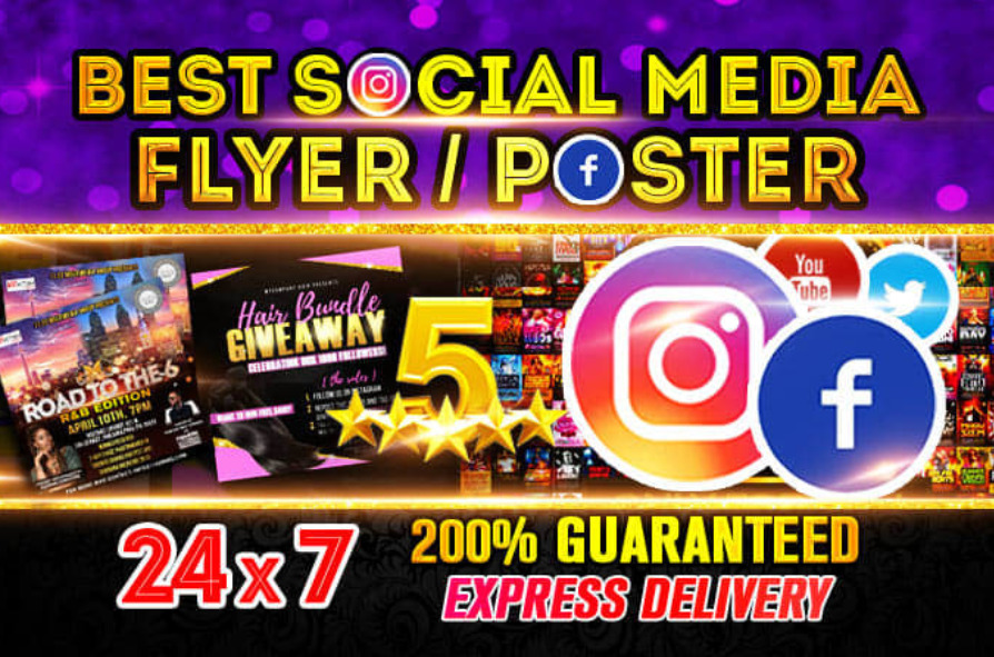 I will design professional social media flyer