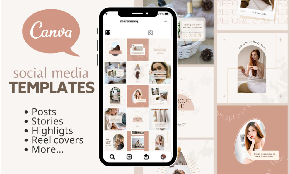 I will design canva instagram templates for an amazing feed