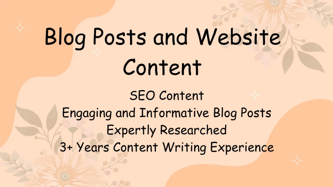 I will write engaging blog posts or website content