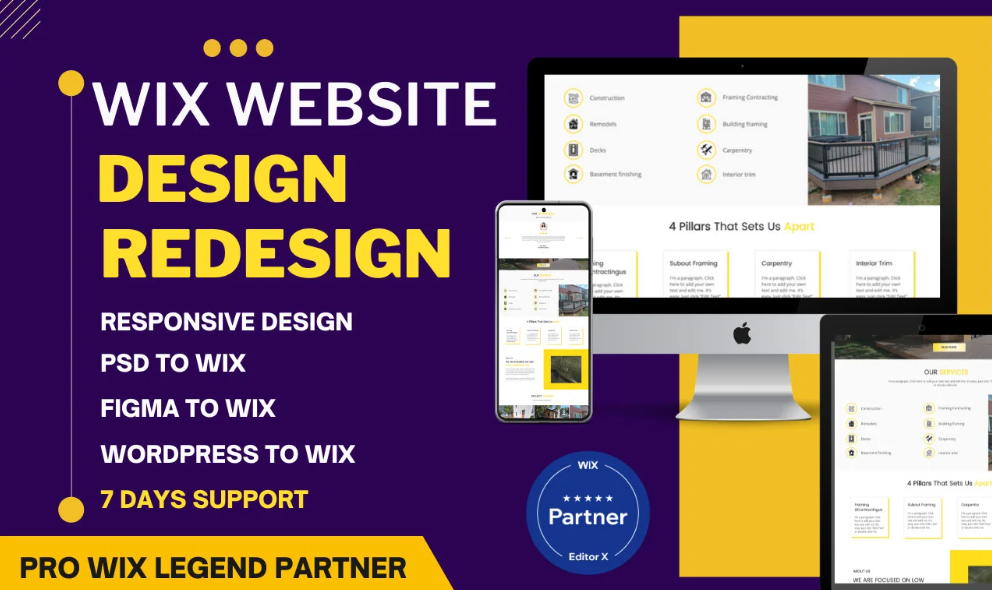 I will do wix website design and redesign existing wix website