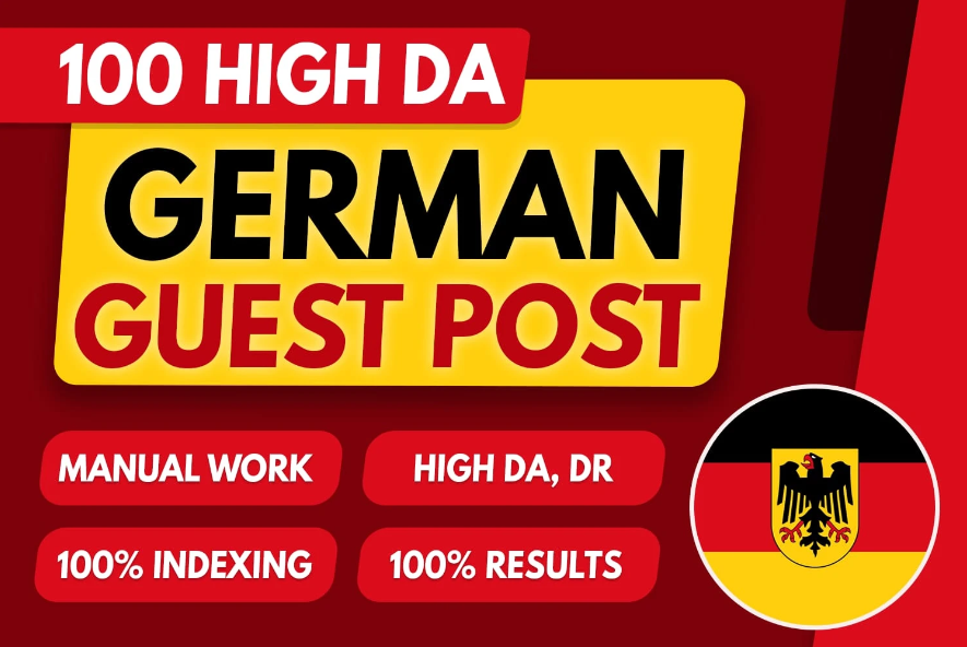 I will do SEO backlinks through german guest posts on high authority da link building